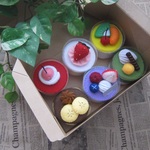 丸いフルーツケーキセット ② フェルトの手仕事