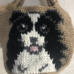 麻紐バッグ　ハンドメイド　ボーダーコリー 