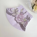 チュールレース🌹薔薇刺繍マスク(約13cm×10cm)