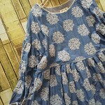 デニム紫陽花刺繍スカラップのワンピ♪
