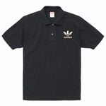 【送料無料】【抜染】azides アジデス ポロシャツ  パロディ おもしろ 黒 ブラック メンズ サイズ プレゼント