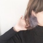 マラボーファーピアス グレー