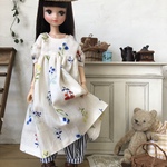 リカちゃん服＊お花のワンピ・エクリュ