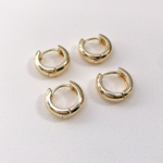 14kゴールドコーティング 14mm ゴールドフープピアス 