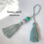 春色巻き玉のタッセルチャーム(no.5)バッグチャーム キーホルダー
