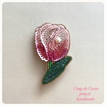 ビーズ刺繍ブローチ　〜Coup de Coeur 〜Tulips 
