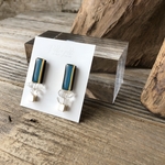 ■3/26発売■水晶×ターコイズブルー　ピアス／イヤリング