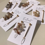 天然石　アシンメトリーピアス