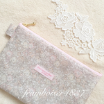 輸入リバティ ミシェル サンド exclusive 20cmファスナー隠しマチポーチ