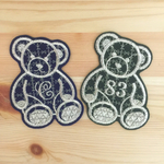 【セミオーダー】ネーム入り刺繍ワッペン*テディベア④*