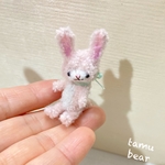 ミニチュア モールアート うさぎ ベビーピンク モールベア ** Tamu bear