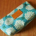 春色北欧花柄×デニム　たっぷり入るマチ付きペンポーチ