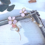 桜色ふるふるパールピアス／イヤリング