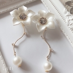 ❤️ピアス❤️ 再販　フラワービジューパールピアス／イヤリング 317