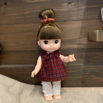 ファミリアチェックのお洋服　メルちゃんサイズ