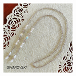 クリスタル色SWAROVSKIの華麗なメガネチェーン 母の日アクセサリー 誕生石
