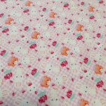 ファブリック☆双子うさぎ×キャンディ(30㎝×55㎝) シーチング 