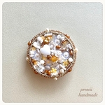 ビーズ刺繍ブローチ　Circle 