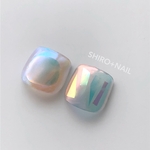👣【再販☆普通郵便送料無料】オーロラフットネイル（氷ネイル・オーロラネイル・シンプルネイル・ペディチップ・フットネイル・韓国ネイル・うるうるネイル）