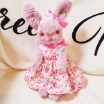 お値下げ、ピンクうさぎ、ぬいぐるみ、ハンドメイド、お洋服とセット
