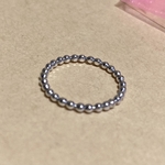 シルバー925 華奢つぶつぶデザインピンキーリング