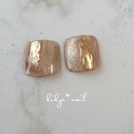 ＊現品＊ ニュアンス ブラウン フットネイルチップ