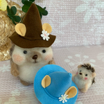 のねずみさん帽子（ブラウン）