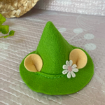 のねずみさん帽子（黄緑色）