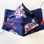 紫陽花と金魚☆ワイヤー入りプリーツマスク