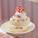 ピンク「ぱちぱちうさぎさんパンケーキ」ミニチュア小物やストラップ・フックピアスに