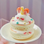 イエロー「ぱちぱちうさぎさんパンケーキ」ミニチュア小物やストラップ・フックピアスに