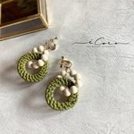 wood×rattan ♢earring or pierce
