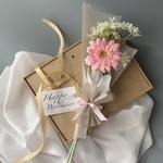 再販START【受注生産】選べるピンクのガーベラギフト&ドア飾り／ ブーケ　ギフト　インテリア造花　結婚祝い　誕生日プレゼント　引っ越し祝い　出産祝い　プチギフト　母の日