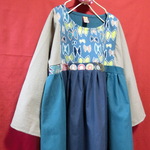 ちょうちょ刺繍 ワンピース g【ミナペルホネン】