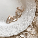 クリアドロップガラスチャーム2個♡