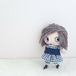 チェックのフリルセットアップ　イーマリーちゃんサイズのお洋服