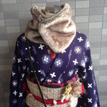 ウール着物 粗目雪