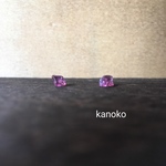ステンレス ざくろ石の一粒ピアス る
