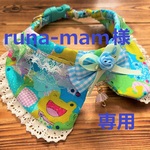 runa-mam様オーダー専用　cocoちゃんリボンチョーカー　カエル・ギンガムリボン