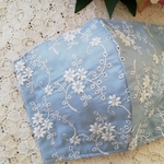 【新作❤️】レースマスク　流れるお花　春用マスク　春マスク　刺繍マスク　レース　マスク　おしゃれマスク　かわいい　卒業式用マスク　マスクカバー　２重マスク　不織布マスクカバー　布マスク　春　