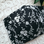 【新作❤️】レースマスク　流れるお花　夏用マスク　夏マスク　刺繍マスク　レース　マスク　おしゃれマスク　マスクカバー　レース　２重マスク　不織布マスクカバー　布マスク　夏　大きいマスク　結婚式　涼しい