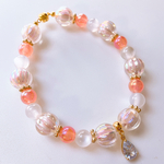 猫の首輪🐈オーロラクリアビーズ✨ネックレス首輪♡ストーンチャーム💎3色展開🌸