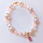 猫の首輪🐈オーロラクリアビーズ✨ネックレス首輪♡ストーンチャーム💎3色展開🌸