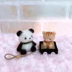 羊毛フェルト　【再販不可品】パンダちゃんと猫ちゃん