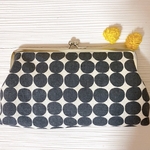 ドット柄　がま口ポーチ🐞