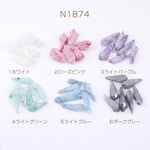 N1874-6  6個  高品質天然石ビーズ 不揃いポイントビーズ 瑪瑙氷柱カット 大   3×（2ヶ）