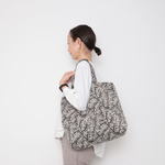  Hand block print kinchaku bag / shirokuro