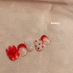 ネイルチップ 𝐬𝐞𝐭 🧸⸒⸒ ご到着後すぐ使える付属品付き.･♥