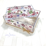 お花のポケットティッシュケース（ピンク系）