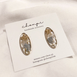 シルバーとゴールドのドライフラワーピアス/イヤリング